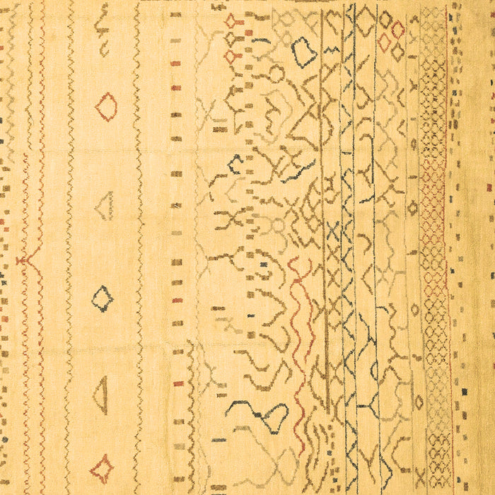 Square Machine Washable Abstract Brown Modern Rug, wshabs2553brn