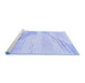 Sideview of Machine Washable Abstract Blue Modern Rug, wshabs2554blu