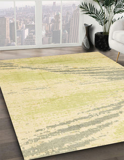 Abstract Harvest Gold Modern Rug in Family Room, abs2554