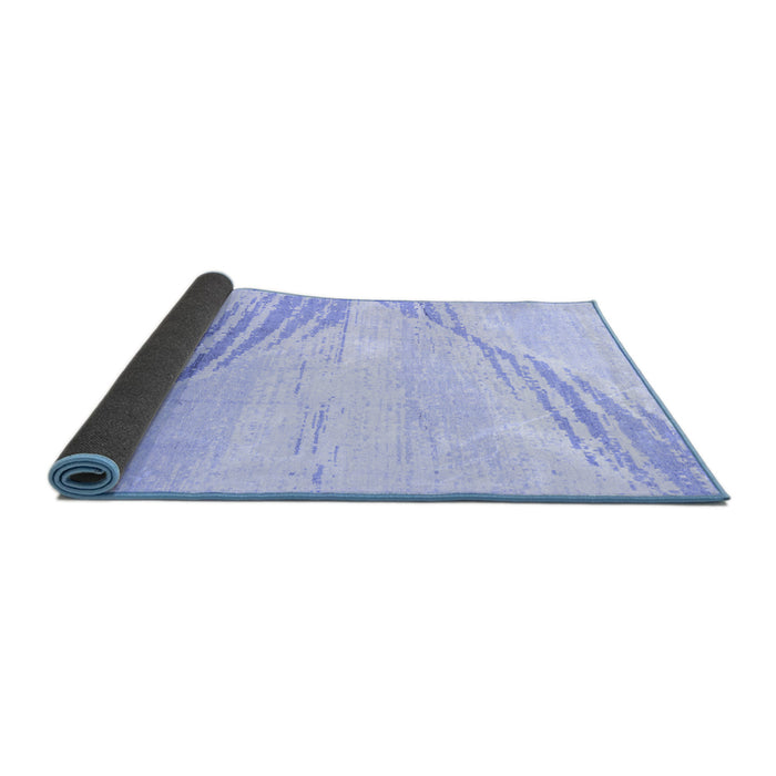Sideview of Abstract Blue Modern Rug, abs2554blu