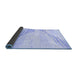 Sideview of Abstract Blue Modern Rug, abs2554blu