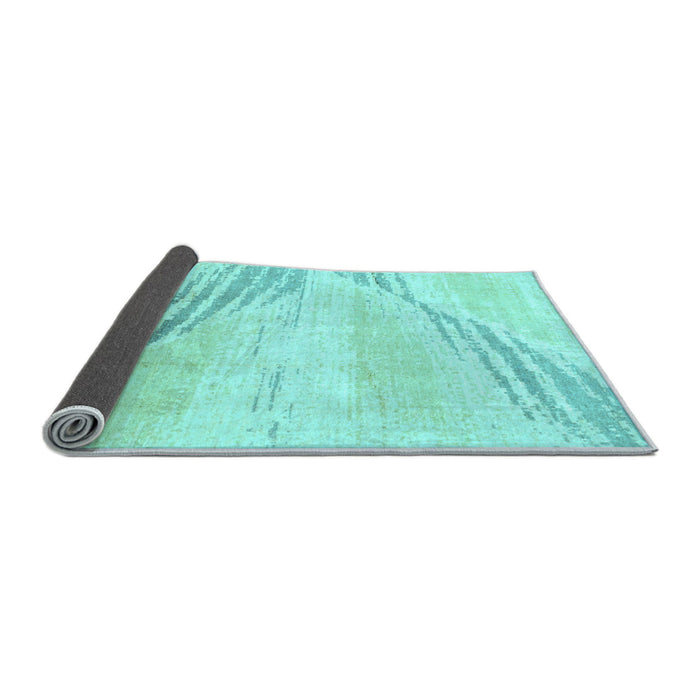 Sideview of Abstract Light Blue Modern Rug, abs2554lblu