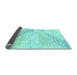 Sideview of Abstract Light Blue Modern Rug, abs2554lblu