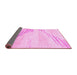 Sideview of Abstract Pink Modern Rug, abs2554pnk