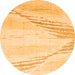 Round Abstract Orange Modern Rug, abs2554org