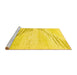 Sideview of Machine Washable Abstract Yellow Modern Rug, wshabs2554yw