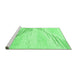 Sideview of Machine Washable Abstract Emerald Green Modern Area Rugs, wshabs2554emgrn