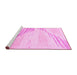 Sideview of Machine Washable Abstract Pink Modern Rug, wshabs2554pnk