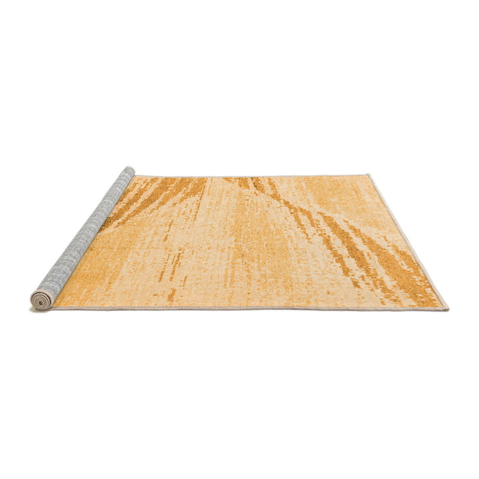 Sideview of Machine Washable Abstract Orange Modern Area Rugs, wshabs2554org