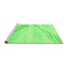 Sideview of Machine Washable Abstract Green Modern Area Rugs, wshabs2554grn