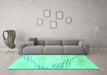 Machine Washable Abstract Turquoise Modern Area Rugs in a Living Room,, wshabs2554turq