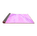 Sideview of Abstract Purple Modern Rug, abs2554pur