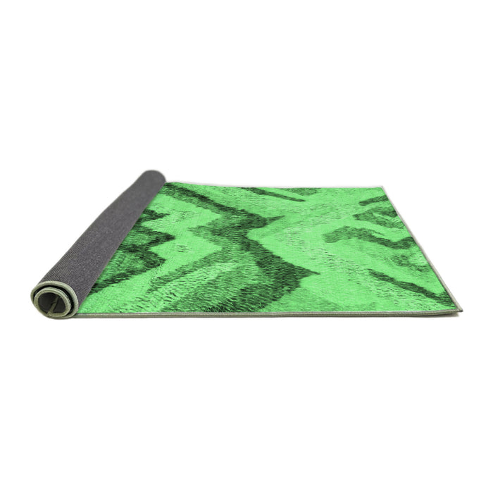 Sideview of Abstract Emerald Green Modern Rug, abs2555emgrn