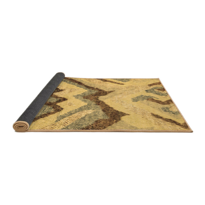 Sideview of Abstract Brown Modern Rug, abs2555brn