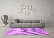 Machine Washable Abstract Purple Modern Area Rugs in a Living Room, wshabs2555pur