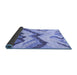 Sideview of Abstract Blue Modern Rug, abs2555blu