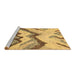 Sideview of Machine Washable Abstract Brown Modern Rug, wshabs2555brn