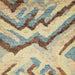 Square Machine Washable Abstract Brown Gold Rug, wshabs2555