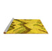 Sideview of Machine Washable Abstract Yellow Modern Rug, wshabs2555yw