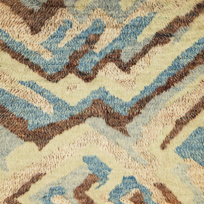 Square Abstract Brown Gold Modern Rug, abs2555