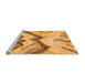 Sideview of Machine Washable Abstract Orange Modern Area Rugs, wshabs2555org