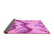 Sideview of Abstract Pink Modern Rug, abs2555pnk