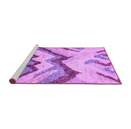 Sideview of Machine Washable Abstract Purple Modern Area Rugs, wshabs2555pur