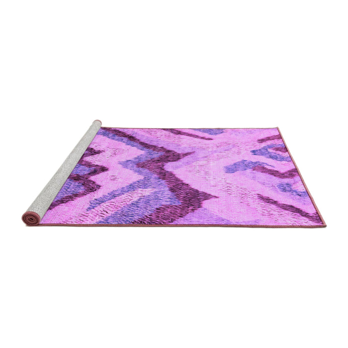 Sideview of Machine Washable Abstract Purple Modern Area Rugs, wshabs2555pur