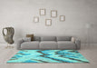 Machine Washable Abstract Light Blue Modern Rug in a Living Room, wshabs2555lblu