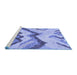 Sideview of Machine Washable Abstract Blue Modern Rug, wshabs2555blu