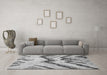 Machine Washable Abstract Gray Modern Rug in a Living Room,, wshabs2555gry