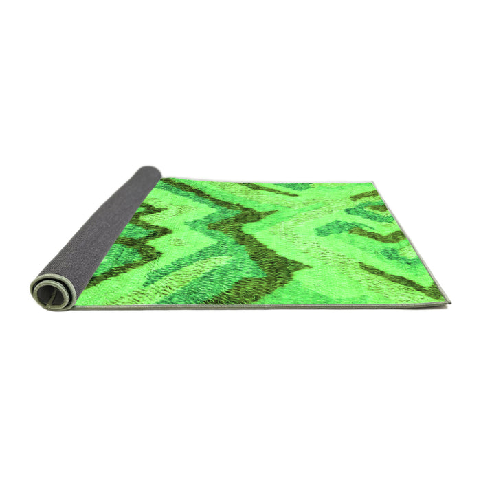 Sideview of Abstract Green Modern Rug, abs2555grn