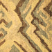 Square Abstract Brown Modern Rug, abs2555brn