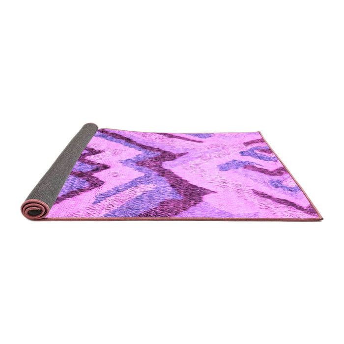 Sideview of Abstract Purple Modern Rug, abs2555pur