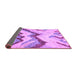 Sideview of Abstract Purple Modern Rug, abs2555pur