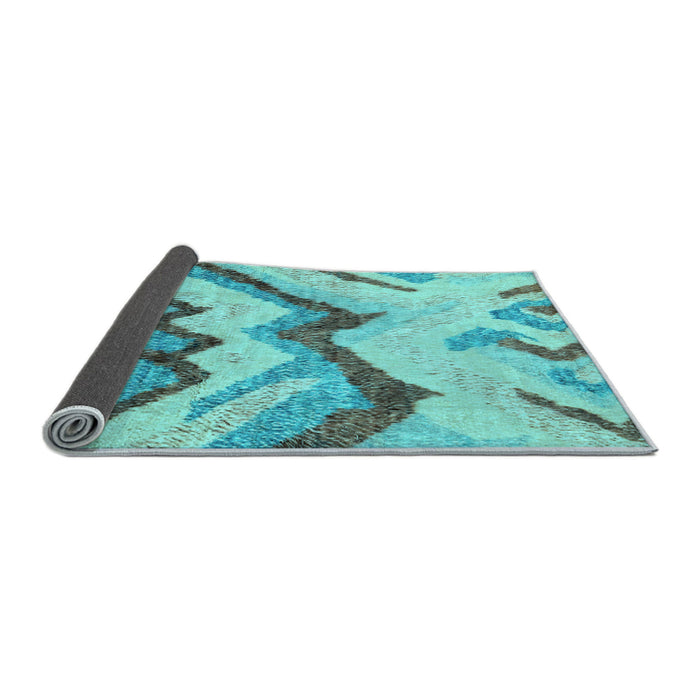 Sideview of Abstract Light Blue Modern Rug, abs2555lblu