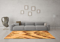 Machine Washable Abstract Orange Modern Rug, wshabs2555org