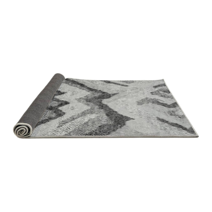 Sideview of Abstract Gray Modern Rug, abs2555gry