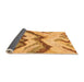 Sideview of Abstract Orange Modern Rug, abs2555org