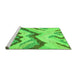 Sideview of Machine Washable Abstract Green Modern Area Rugs, wshabs2555grn