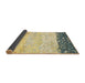 Sideview of Abstract Dark Gold Brown Modern Rug, abs2556