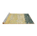 Sideview of Machine Washable Abstract Dark Gold Brown Rug, wshabs2556