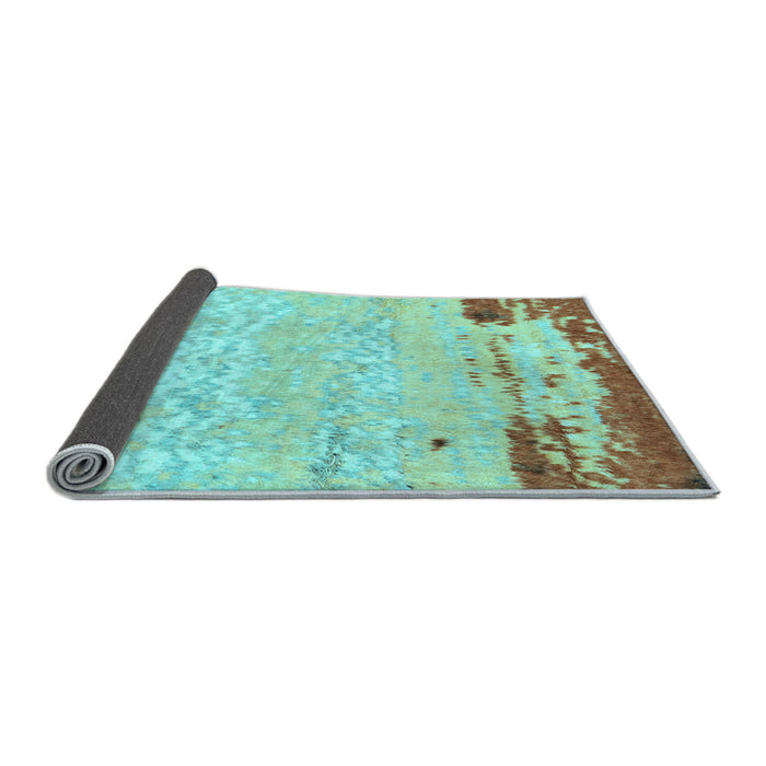 Sideview of Abstract Light Blue Modern Rug, abs2556lblu