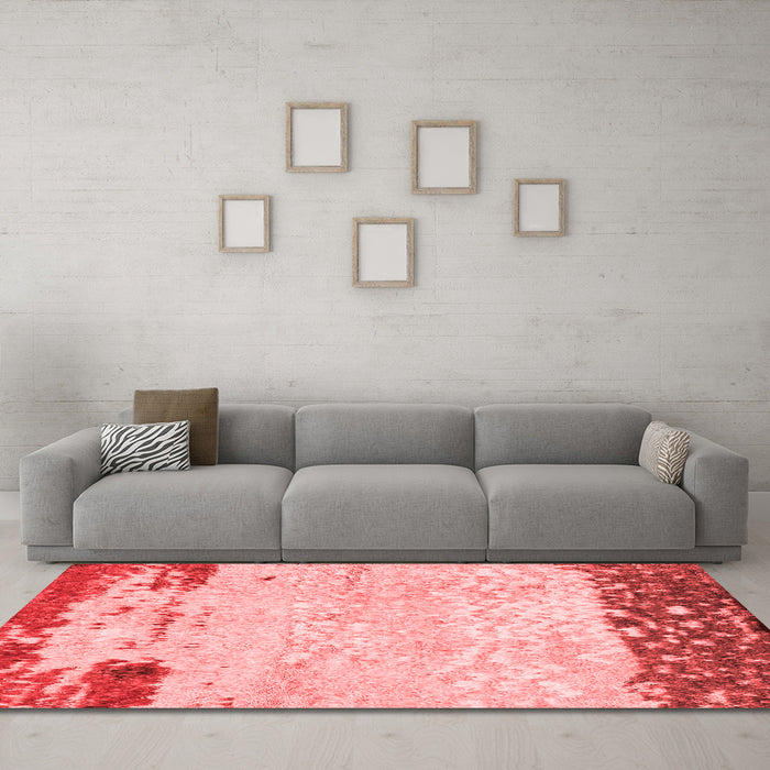 Modern Red Washable Rugs