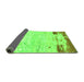 Sideview of Abstract Green Modern Rug, abs2556grn