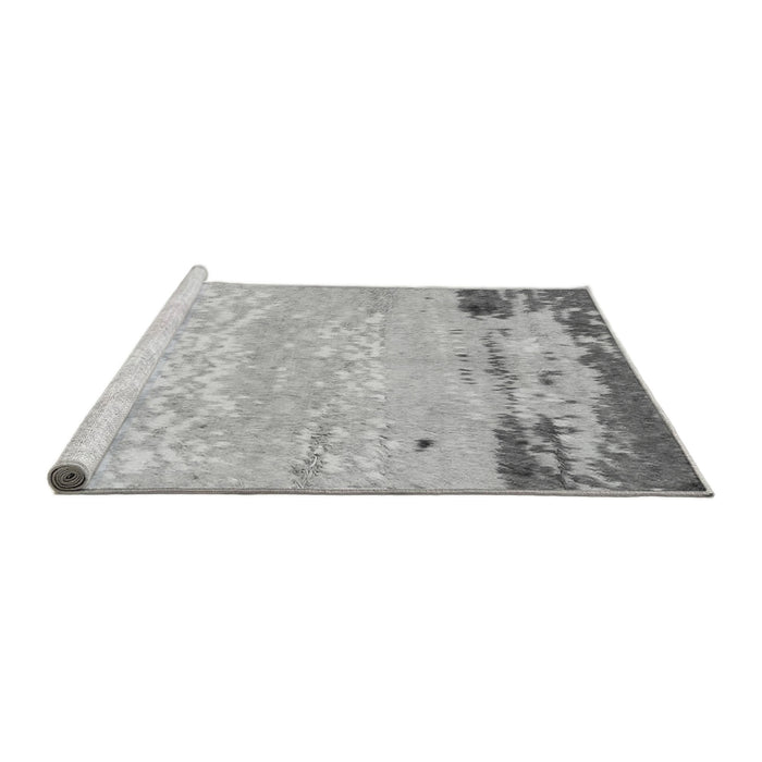 Sideview of Machine Washable Abstract Gray Modern Rug, wshabs2556gry