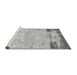 Sideview of Machine Washable Abstract Gray Modern Rug, wshabs2556gry