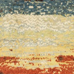 Square Abstract Dark Gold Brown Modern Rug, abs2556