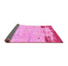 Sideview of Abstract Pink Modern Rug, abs2556pnk