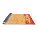 Sideview of Abstract Orange Modern Rug, abs2556org